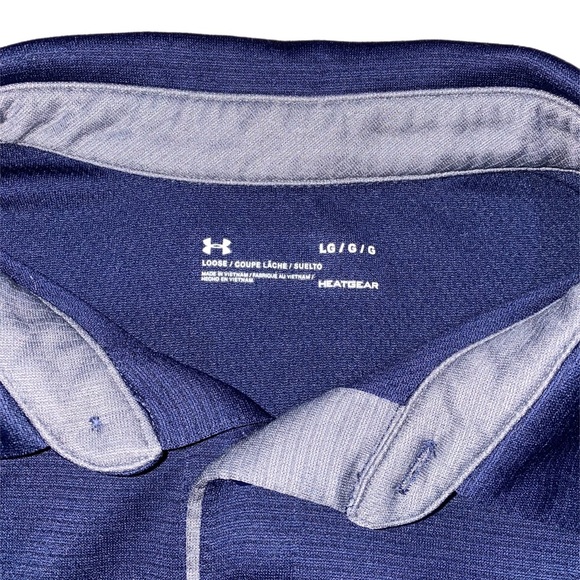 Men’s Under Armour Tech Polo midnight navy/graphite size Large - Picture 4 of 4